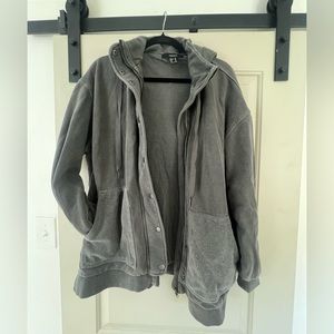 Thicker sweater jacket with zipper and pockets